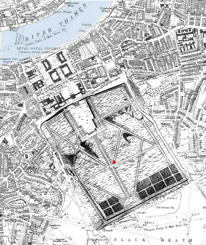 Greenwich Park  Pepys Plan