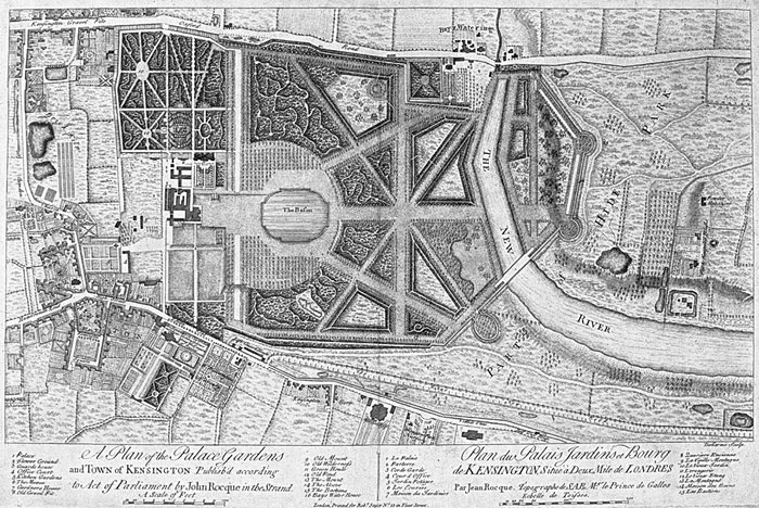 John Rocque's Plan of Kensington Gardens as a Baroque Park
