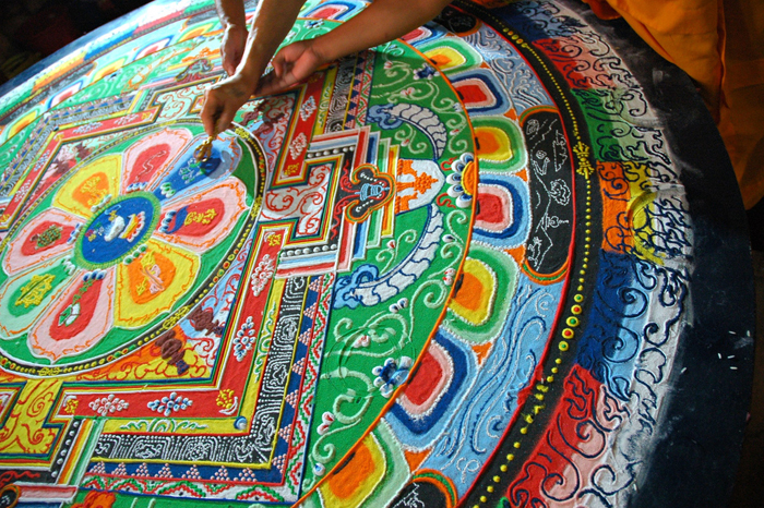Buddhist cosmic garden mandala