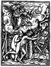 Adam and Eve, expelled from the Garden of Eden