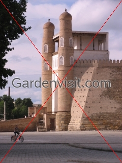 Entrance tower to Ark Fortress Bukhara Uzbekistan