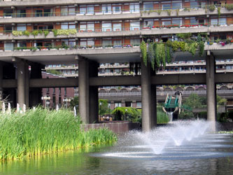 Fountains at The Barbican, London