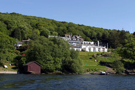 View of the Beech Hill Hotel from the Lake Windermere