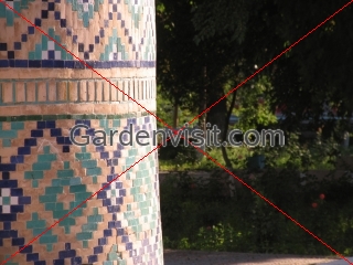 Tiled column, Nadir Divanbegi Madarssah, Bukhara