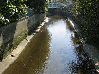 culverted river