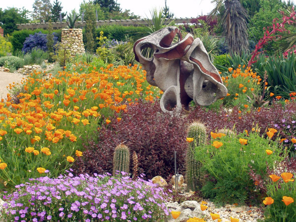 Sculpture in Desert Wash, East Ruston Vicarage Garden