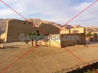 Pylon Lake at Medinet Habu in Egypt