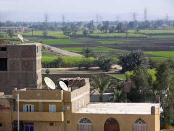 Electricity pylons in Egypt