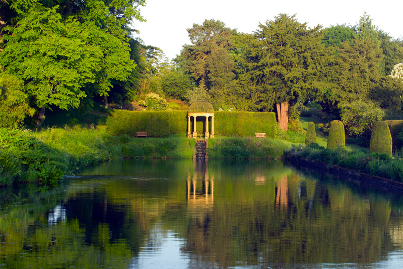 Long Pond and Temple, Forde Abbey Garden