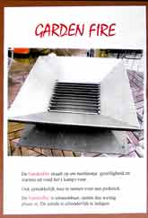 Steel garden fireplace