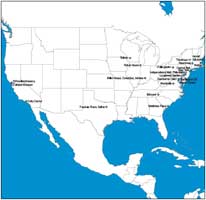 Garden History Map America