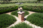Garden with sun dial