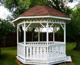 Painted wood gazebo