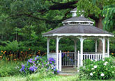 Painted wood gazebo