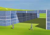 Vegetated green bridge
