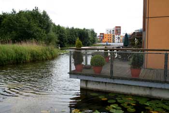 The wetland park is visually and ecologically attractive