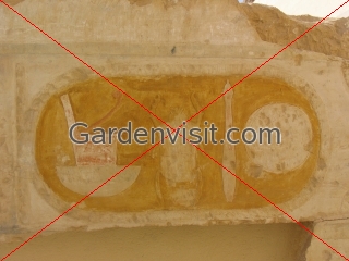 Cartouche painting Hatshepsut Temple