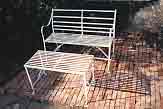 Steel 2-seat garden bench