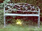 Rustic iron bench