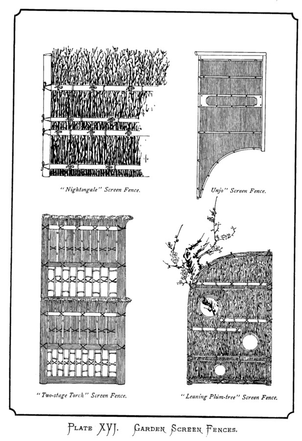 Japan plate xvi garden screen fences