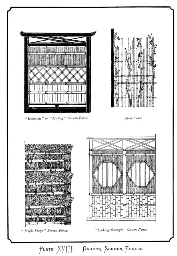 Japan plate xviii garden screen fences