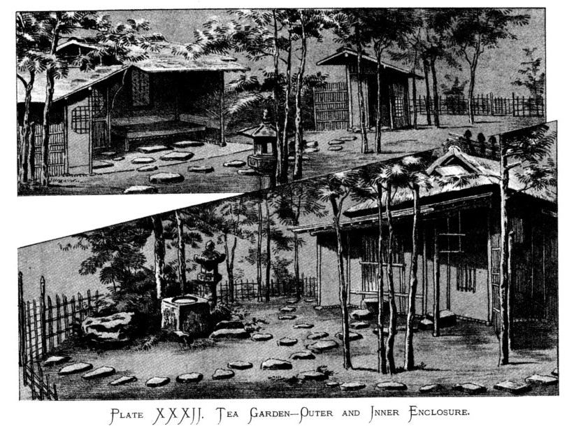 Japan plate xxxii tea garden outer & inner enclosure