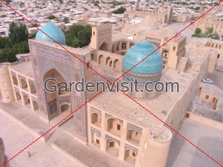 Aerial view from Kalon Minaret Bukhara