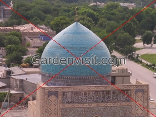 Dome and trees, Kalon Bukhara Uzbekistan