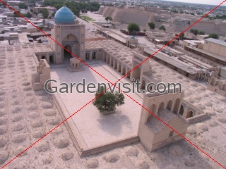 Aerial View Kalon Mosque Bukhara