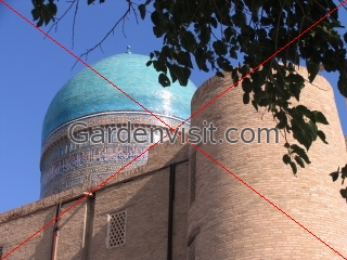 Blue dome and blue sky, Kalon Mosque Uzbekistan