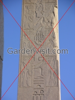 Obelisk with hieroglyphs at Karnak Temple