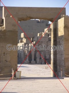 Doorway with statues at Karnak Temple