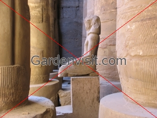 Columns and statue at Karnak Temple
