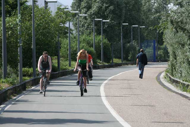 Landscape planning bicycle path