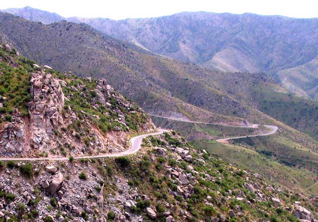 Landscape planning mountain road
