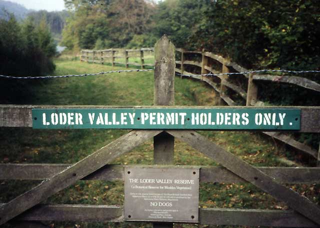 Landscape planning nature reserve sign
