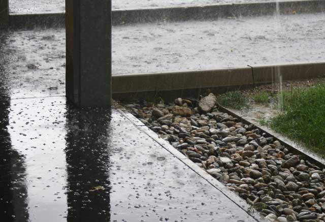 Landscape planning rain storm