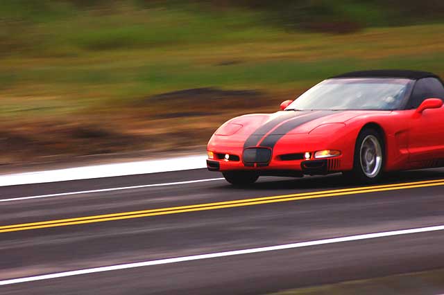 Landscape planning speeding car