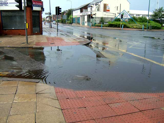 Landscape planning street flooding