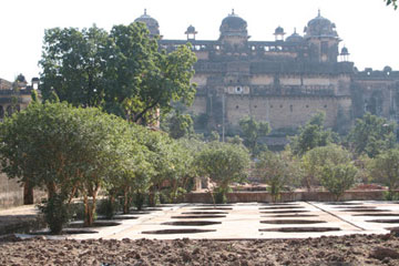 Orchha palace gardens2