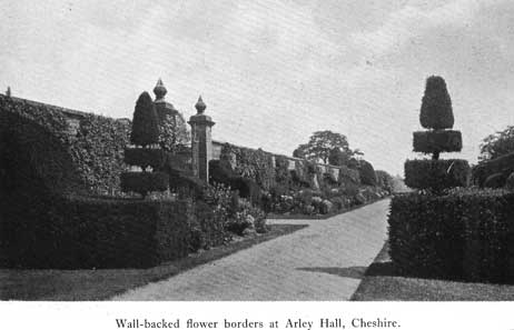 Ornament arley hall wall backed flower border p