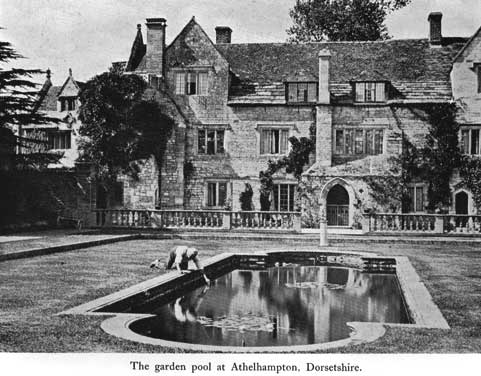 Ornament athelhampton garden pool p