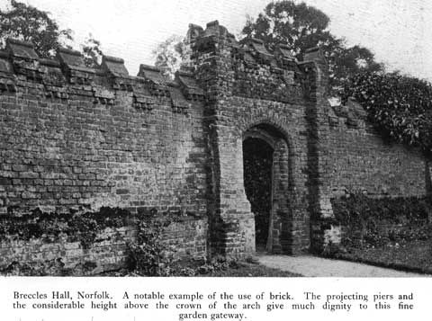 Ornament breccles hall garden wall p