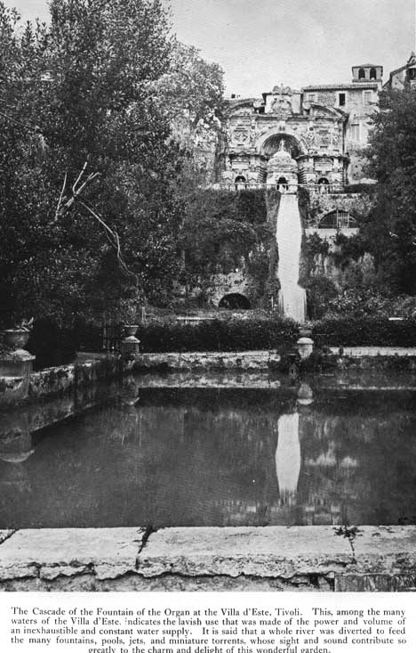 Ornament cascade fountain water organ p