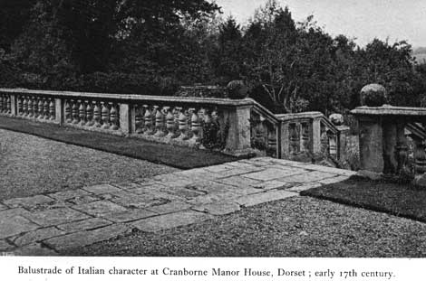 Ornament cranborne manor balustrade p