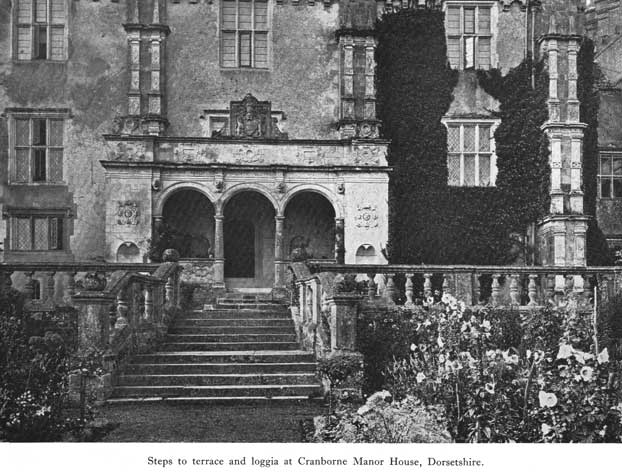 Ornament cranborne manor loggia steps l