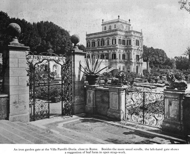 Ornament doria pamphill villa gates l