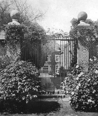 Ornament iron gates tree peonies l