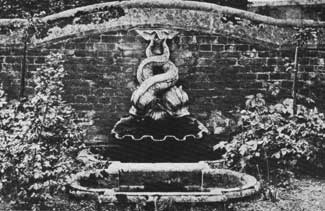 Ornament wall fountain dipping pool p