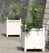 White painted planter